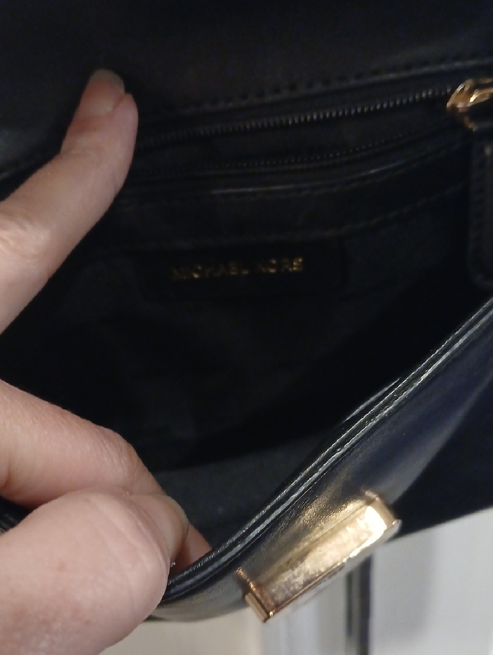 Michael Kors Small Black Leather Crossbody - Picture 10 of 10